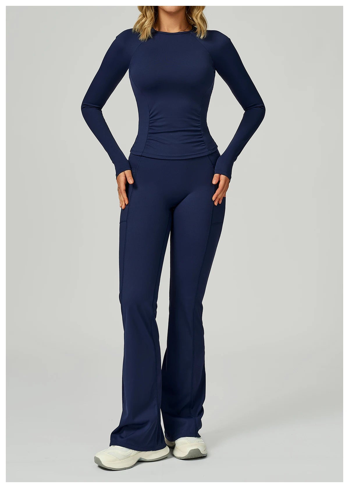 2 Pieces Yoga Suit Women Sports Set Quick-Drying Gym Set Women Tracksuit Running Workout Long Sleeve Sports Yoga Clothing