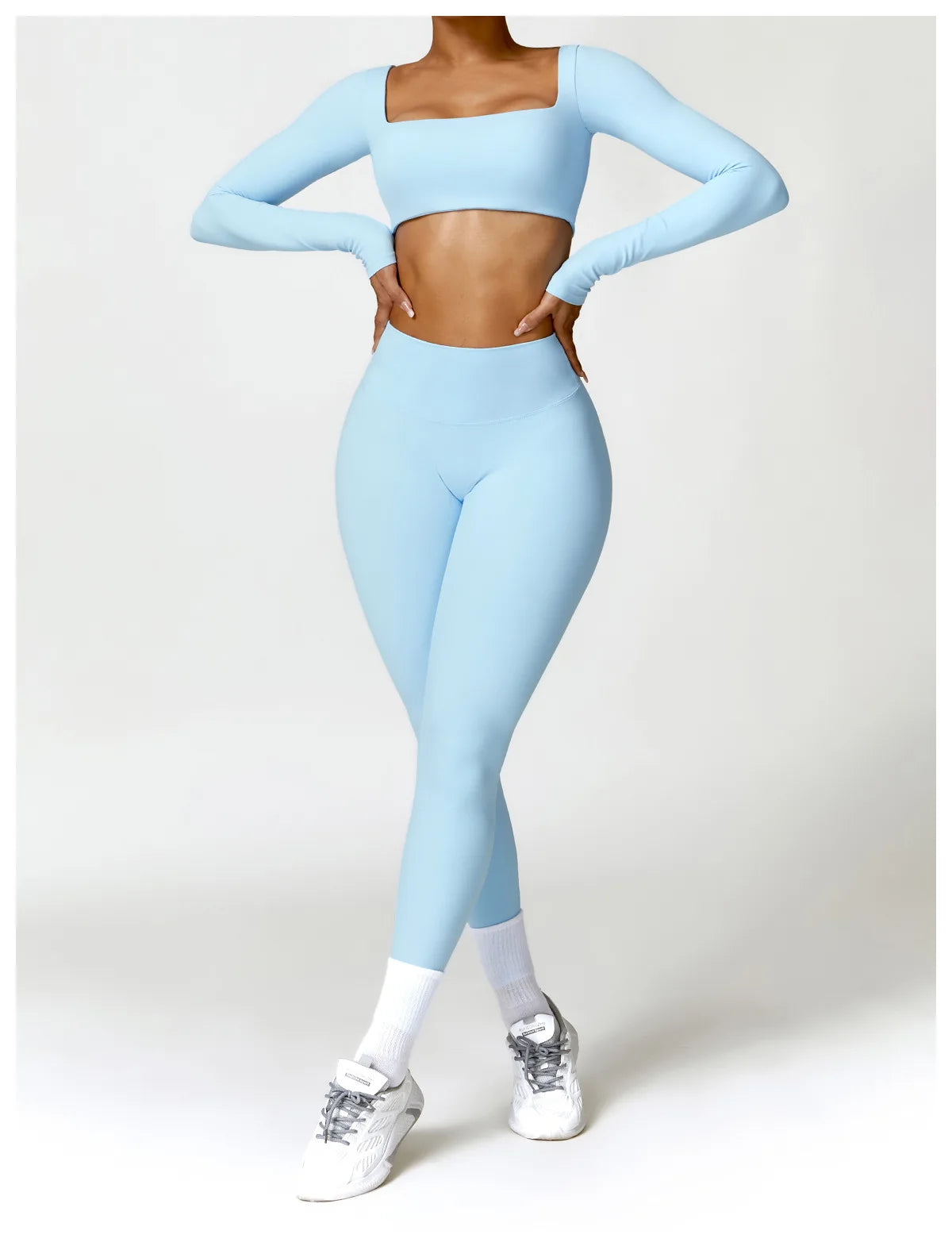 Winter Yoga Long sleeved Women's Outdoor Running Fitness Wear T-shirt Long sleeved Yoga Shirt Gym Push Up Workout Sports Top