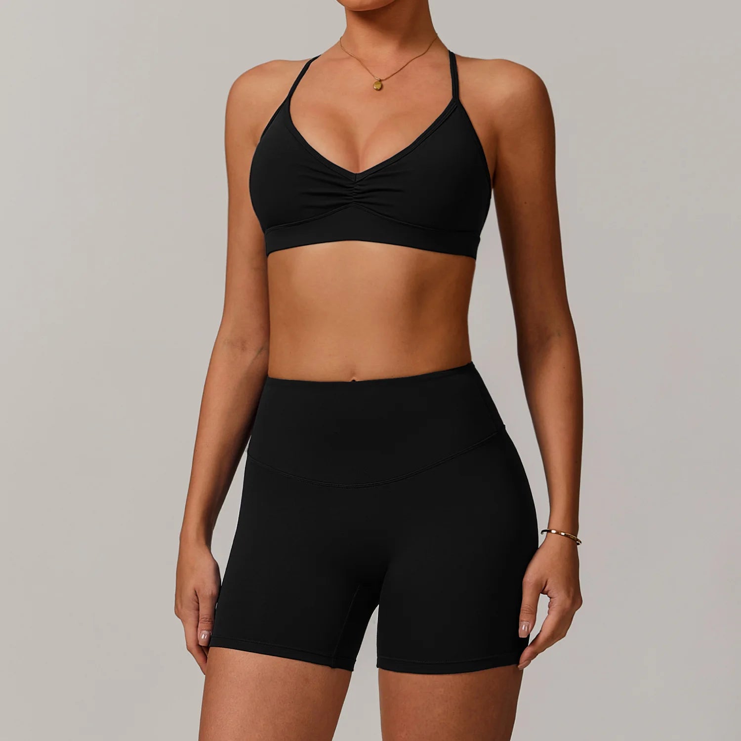 Women's Tracksuit 2PCS Yoga Sets Sportswear Workout Fitness Long Sleeved Sports Bra High Waist Leggings Gym Clothing Sports Suit