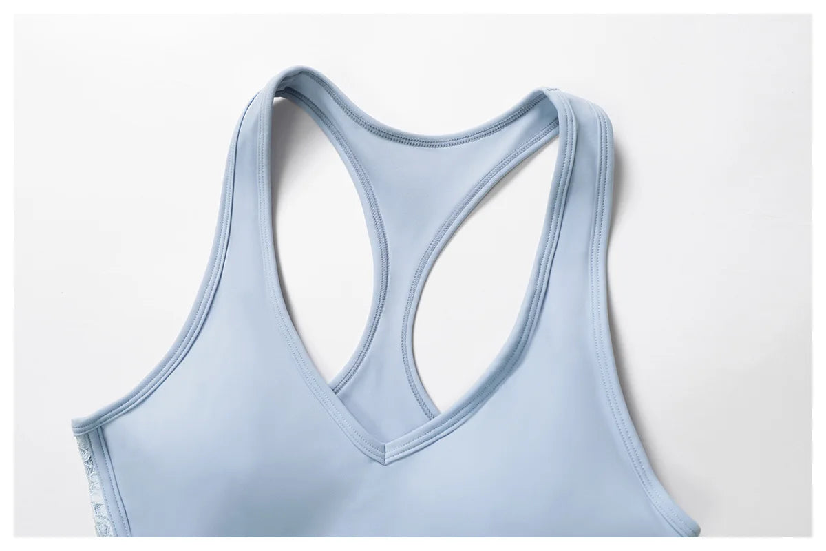 Women Sports Bra Lace Top Push Up Fitness Yoga Underwear Sport Tops For Women Breathable Running Vest Bralette Gym Wear Female