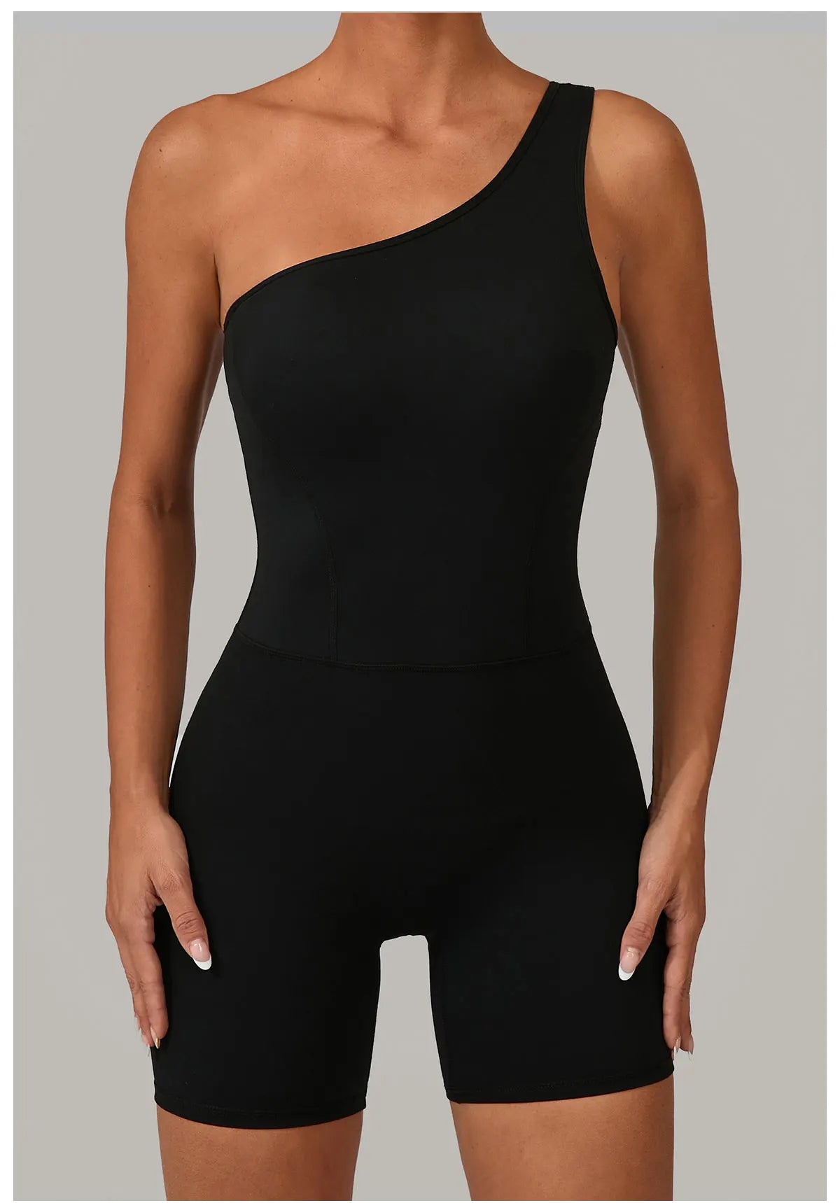 One Shoulder Jumpsuit Women's Fitness Suit Short Sets Sports Overalls for Woman Tracksuit Yoga Clothing Gym Workout Sportswear