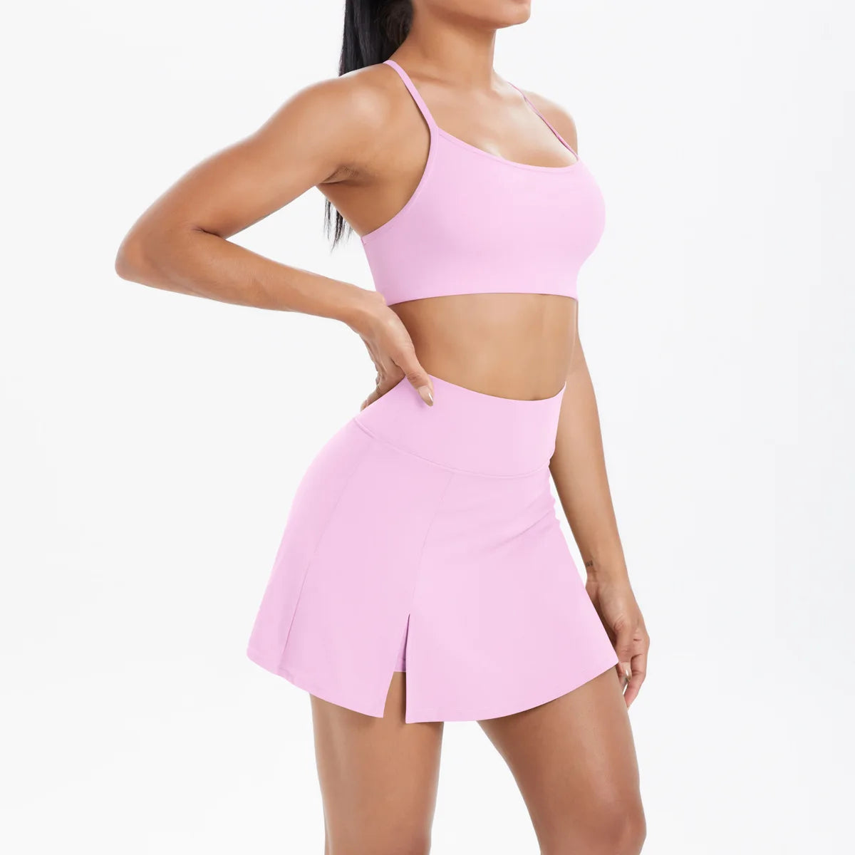 Yoga Outfits Women Tracksuit Sport Bras Shorts Workout Set Women Yoga Clothes Fitness Yoga Short Skirt Gym Set Yoga Sets