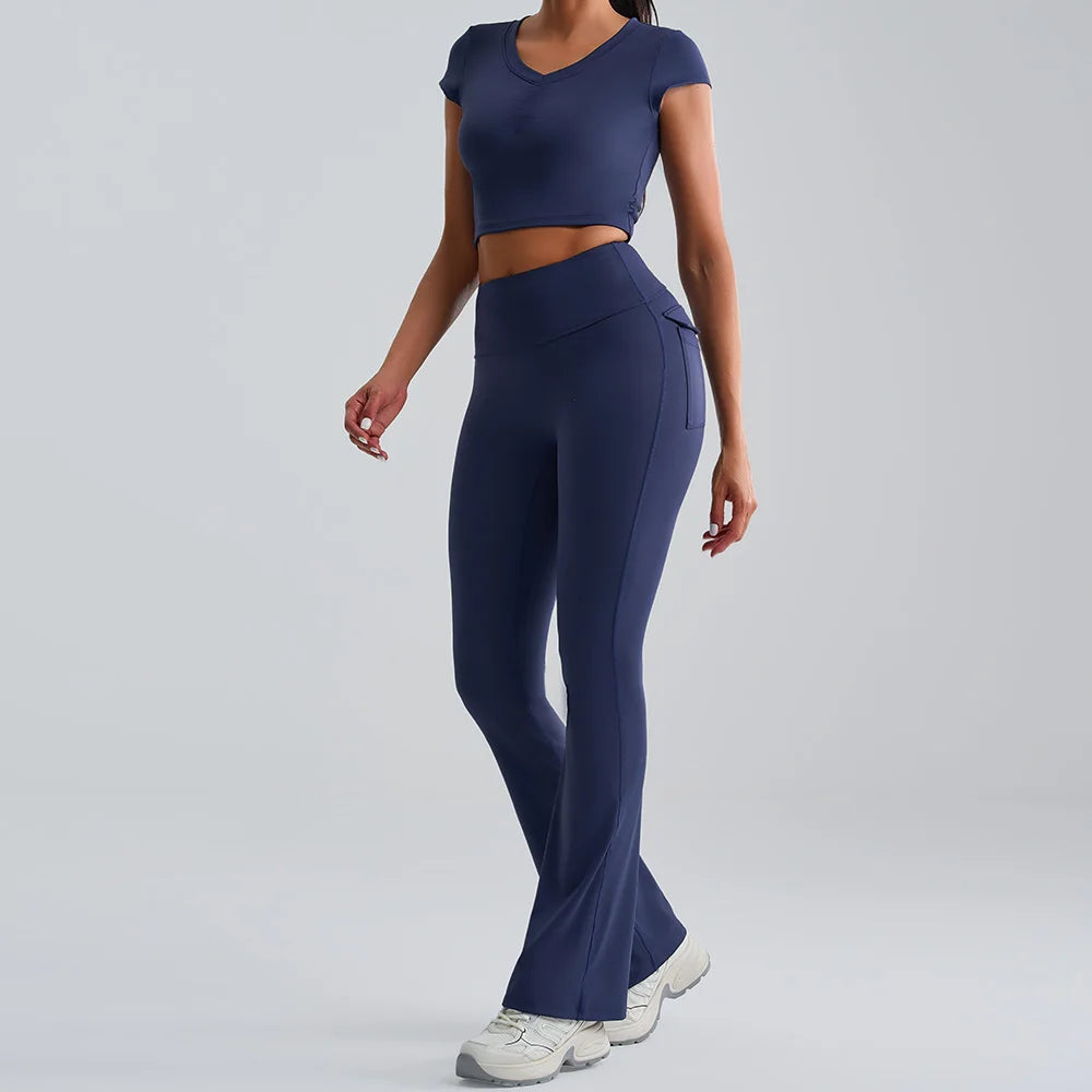 Women's Tracksuit 2 Pieces Yoga Set Workout Clothes Sportswear Gym Clothing High Waist Leggings Fitness Sports Suits Activewear