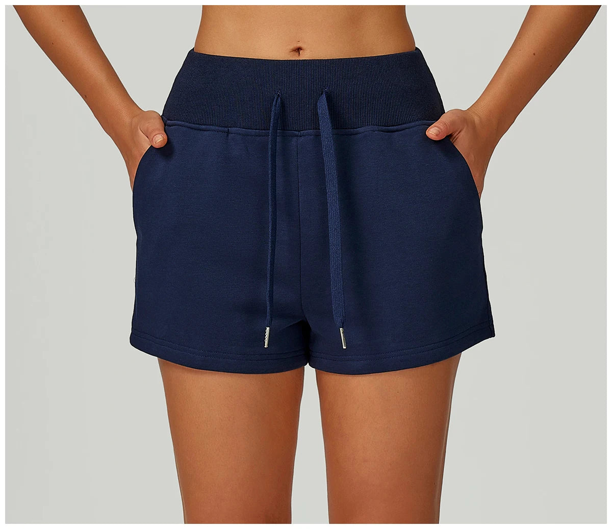 Winter High Waisted Sports Shorts Women's Pocket Drawstring Yoga Shorts Outdoor Sports Shorts Casual Versatile Running Shorts