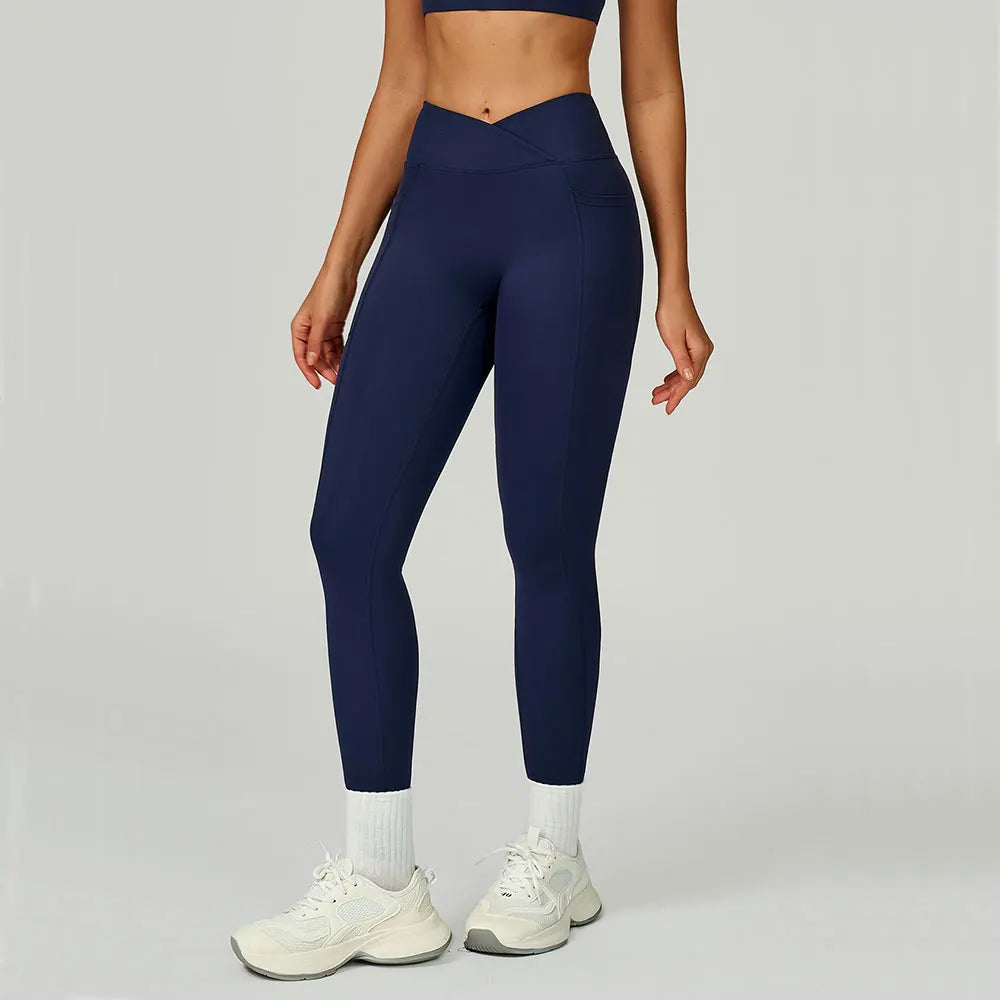 Cross Waist Head Gym Leggings Women Yoga Pants Sexy High Waist Booty Lifting Leggings Pants Women Sports Clothing Fitness Wear