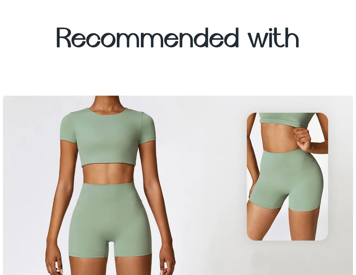 Yoga Top Women Sport T Shirts Push Up Fitness Clothes Short Sleeve Yoga Shirt Gym Top Running Active Wear Sport Top Femme Tights