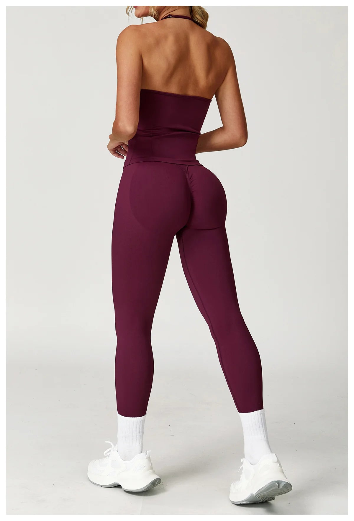 Breathable Sports Bra Crop Tops for Women Sexy Halter Sports Underwear Padded Support Yoga Workout Sports Cropped Push Up Tops