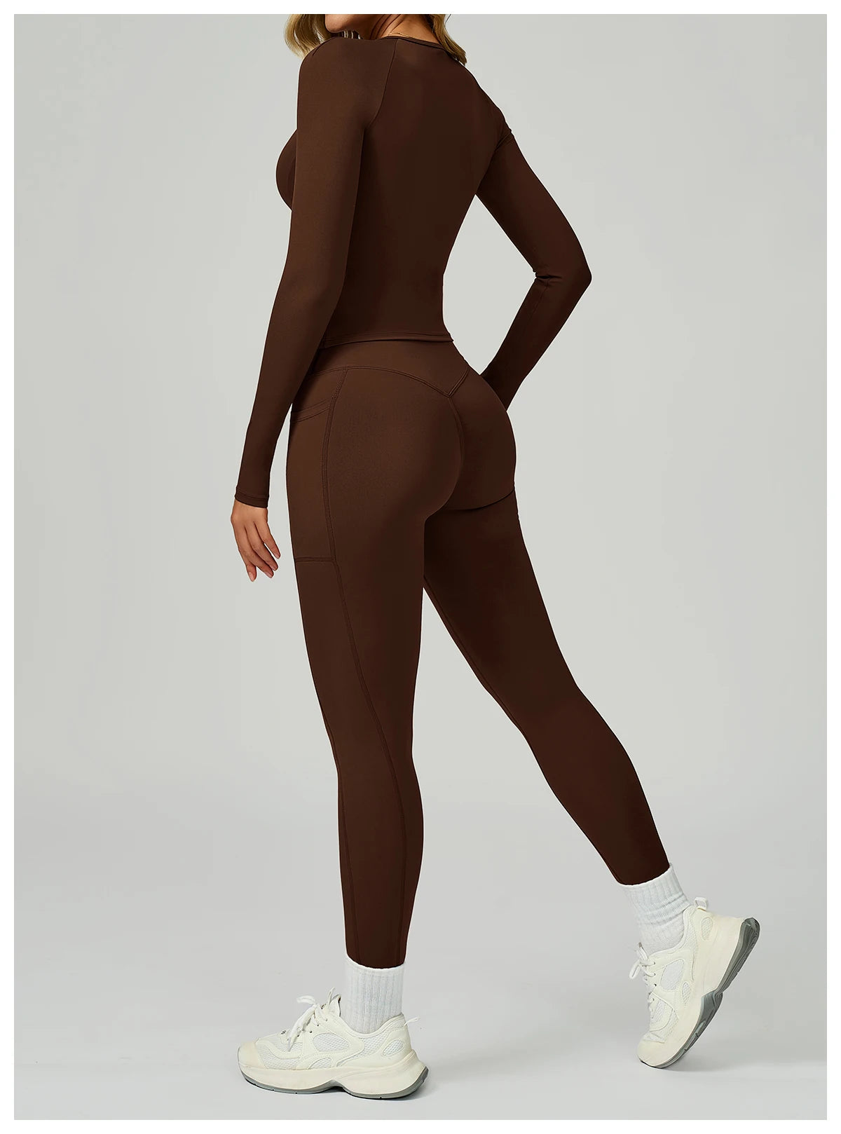 2 Pieces Yoga Suit Women Sports Set Quick-Drying Gym Set Women Tracksuit Running Workout Long Sleeve Sports Yoga Clothing