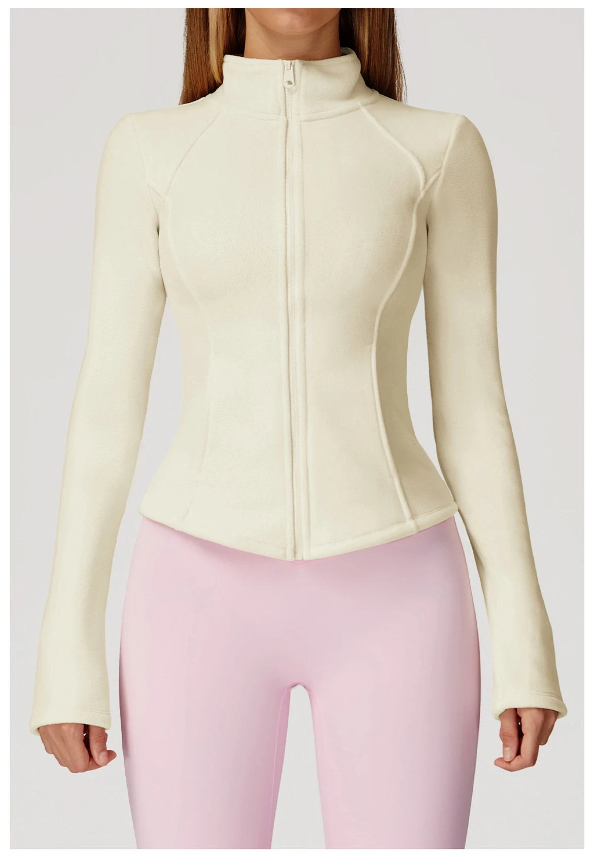 Winter Fleece Jacket for Women Yoga Long Sleeved Lamb Fleece Jacket Fleece Outdoor Top Thickened Warm Jacket for Women Top
