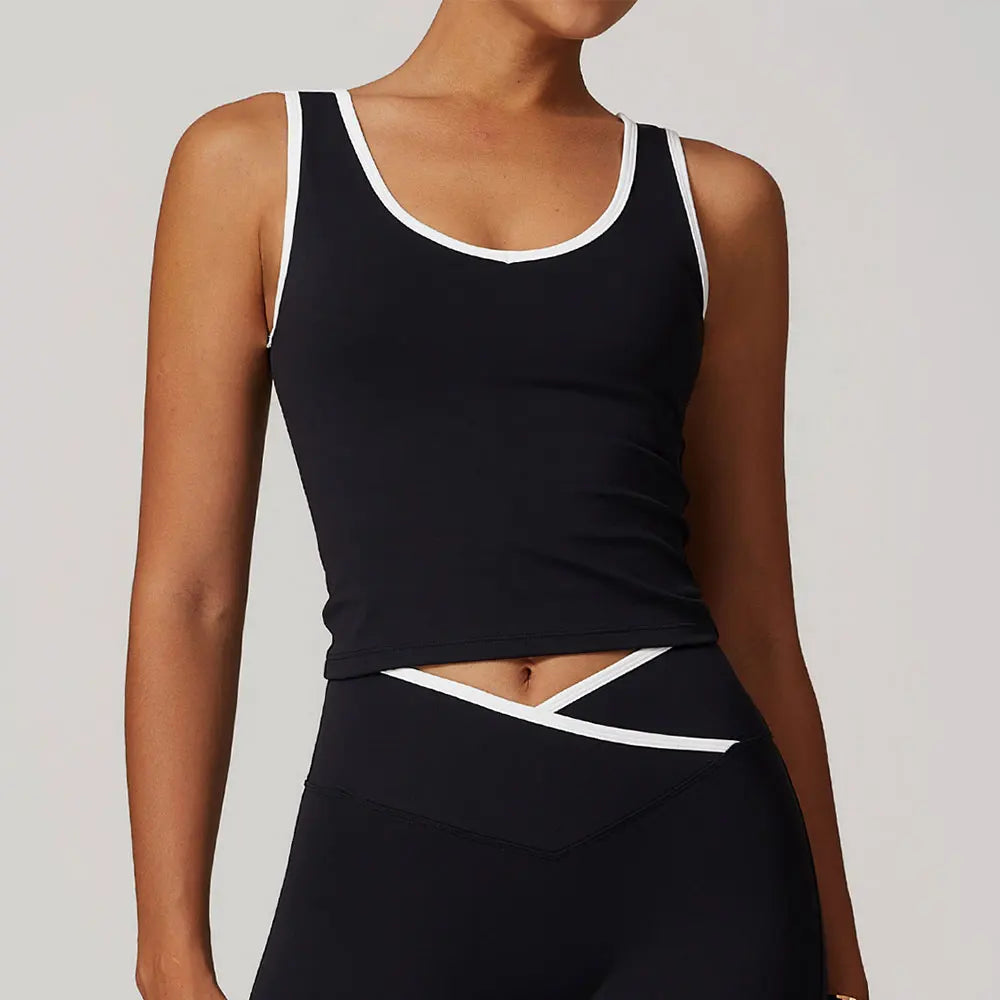 Backless Yoga Tank Top Sexy Fitness Yoga Underwear Women's Sports Bra Push Up High Strength Fitness Bra Running Gym Fitness Tops