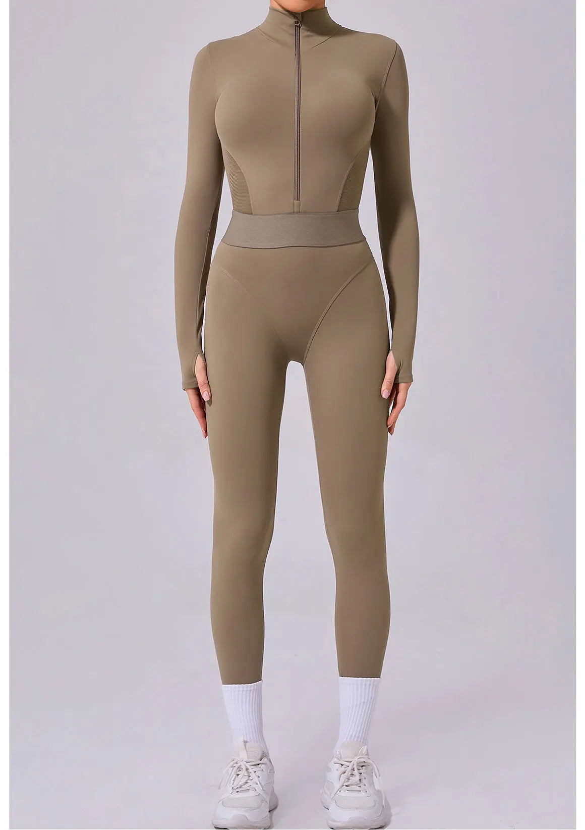 Women Tracksuit Yoga Set One-piece Suit Female Rompers Quick Dry Yoga Clothing Workout Bodysuits Sports Jumpsuit Long Sleeved