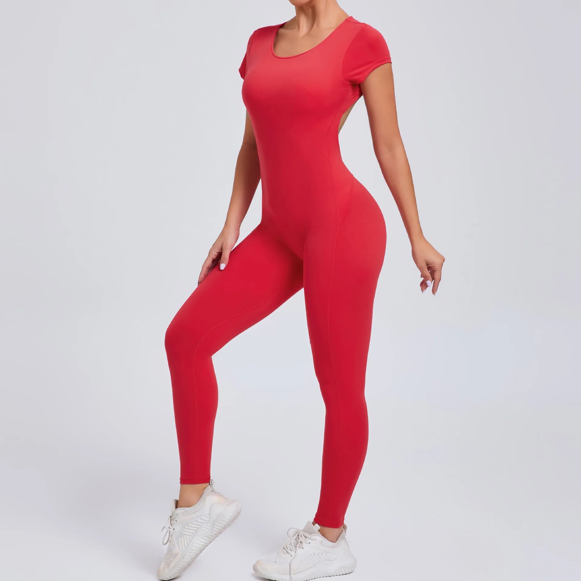 Yoga Suit Women's Jumpsuit One Piece Sports Suit Short Sleeve Gym Clothes Push Up Training Fitness Yoga Bodysuit Sportswear