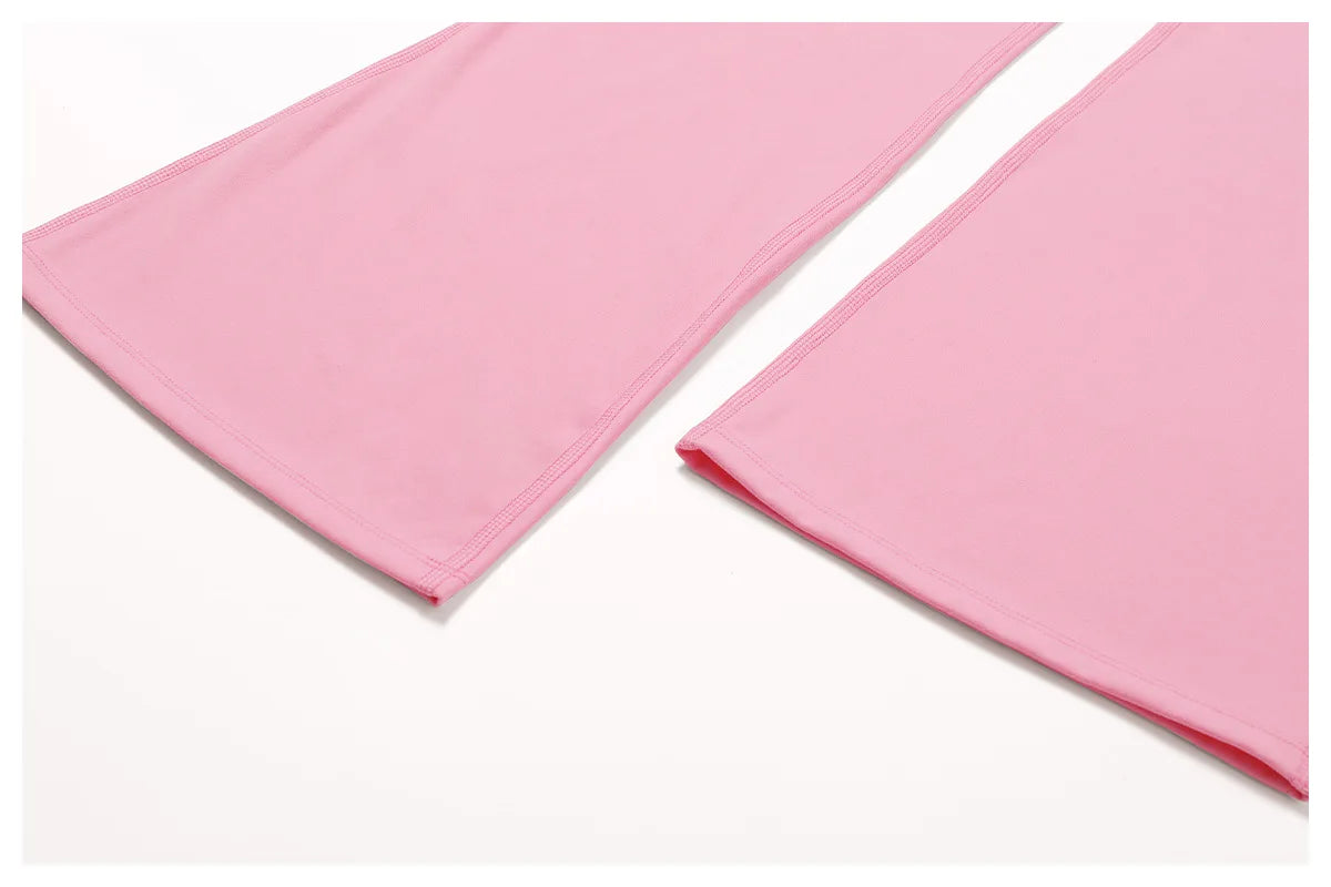 Yoga Bell-bottoms Tight Scrunch Butt Lifting Dance High Waist Tights Women Sport Pants Gym Running Breathable Fitness Leggings