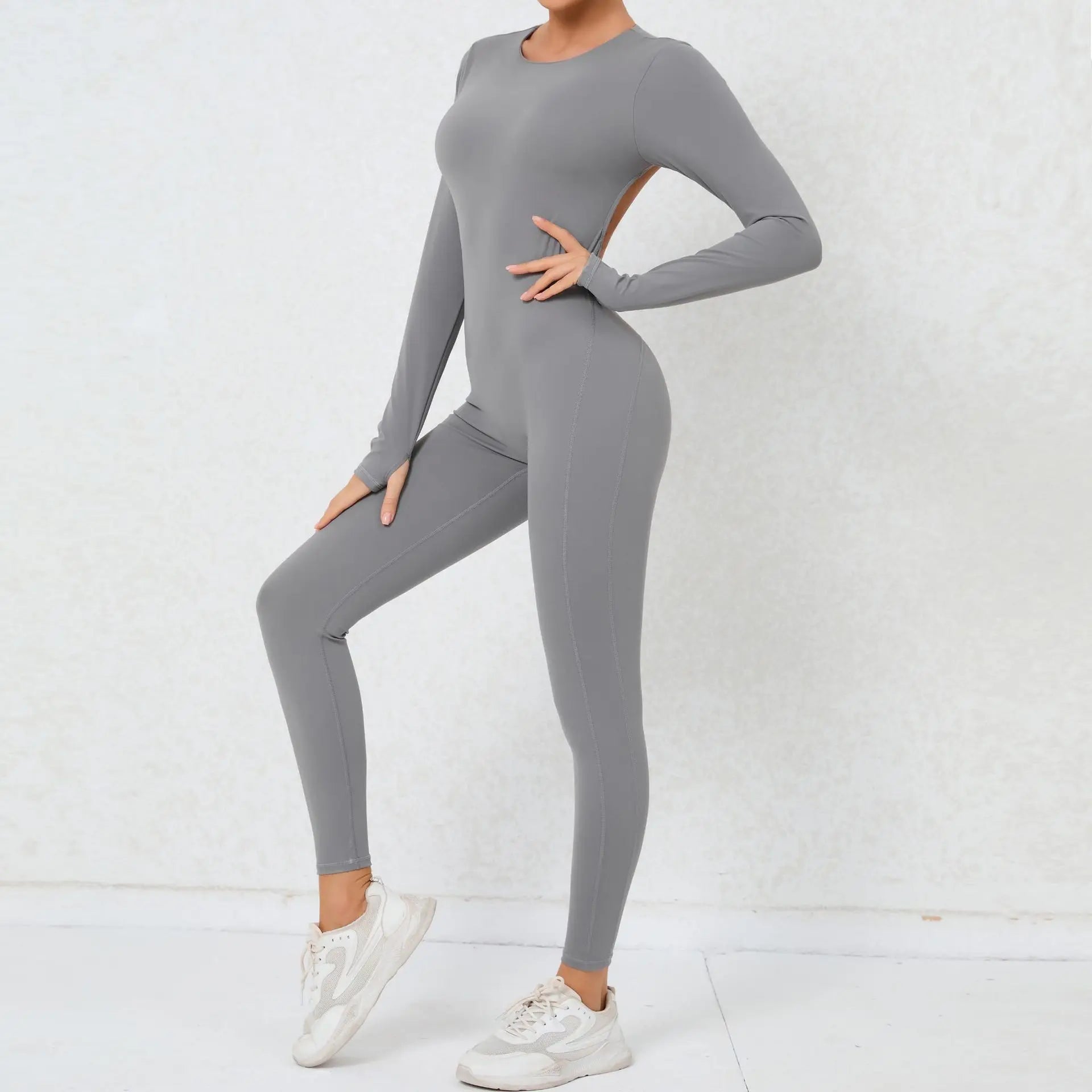 Jumpsuit Gym Yoga Set Women Long Sleeves Sportswear Women Tracksuit Sport Fitness Rompers Female Push Up Workout Bodysuit