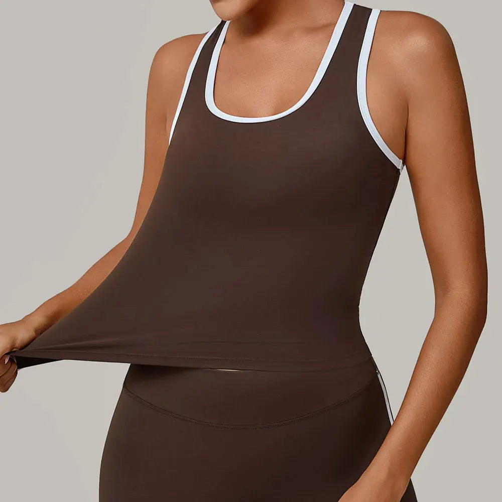 Women's Impact Strappy Top Sports Underwear Yoga Vest Fitness Tank Top Gym Beautiful Open Back Bra Running Workout Halter Bra