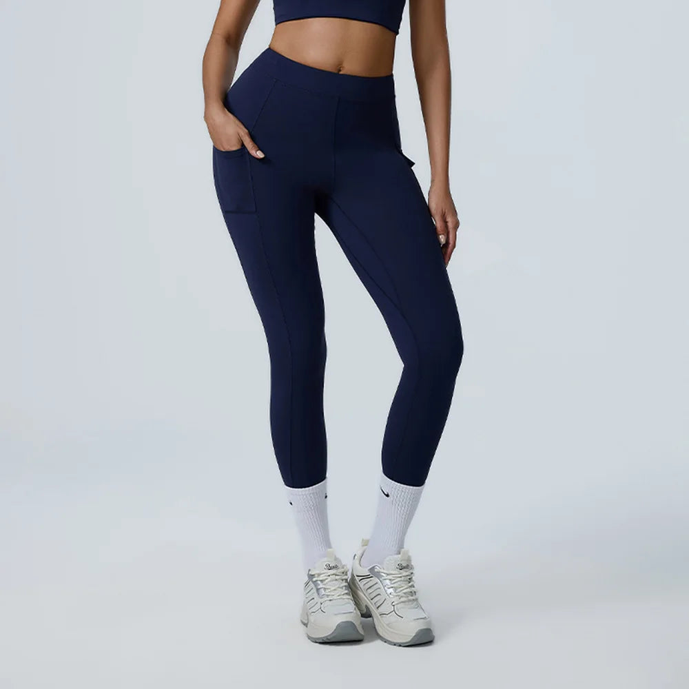 Women Yoga Pants High Waist Leggings Sport Gym Fitness Leggings Women Pocket Female Push Up Legging Tummy Control Running Tights