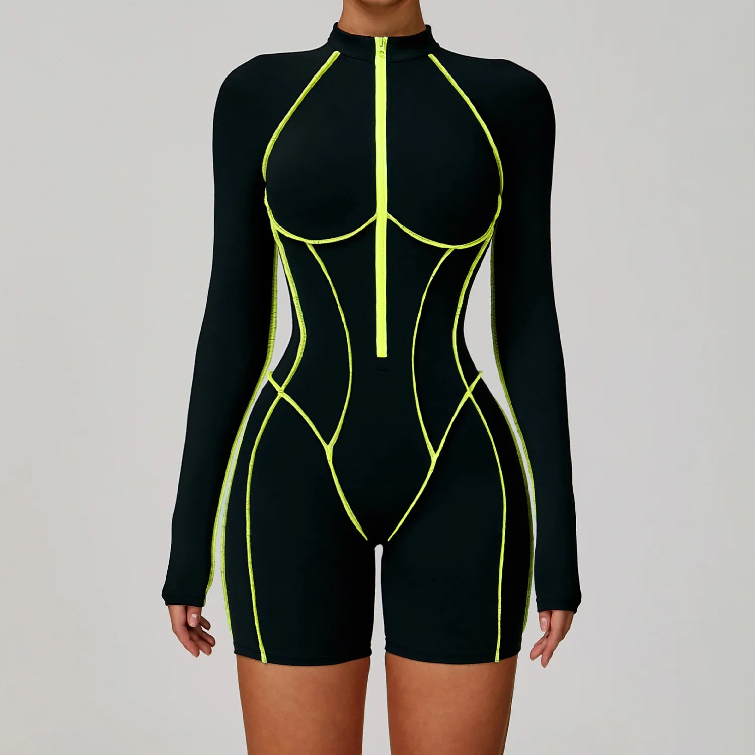 Zipper Rompers Women's Gym Jumpsuit Fitness Suit Short Sets Sports Overalls for Woman Tracksuit Yoga Clothing Workout Sportswear