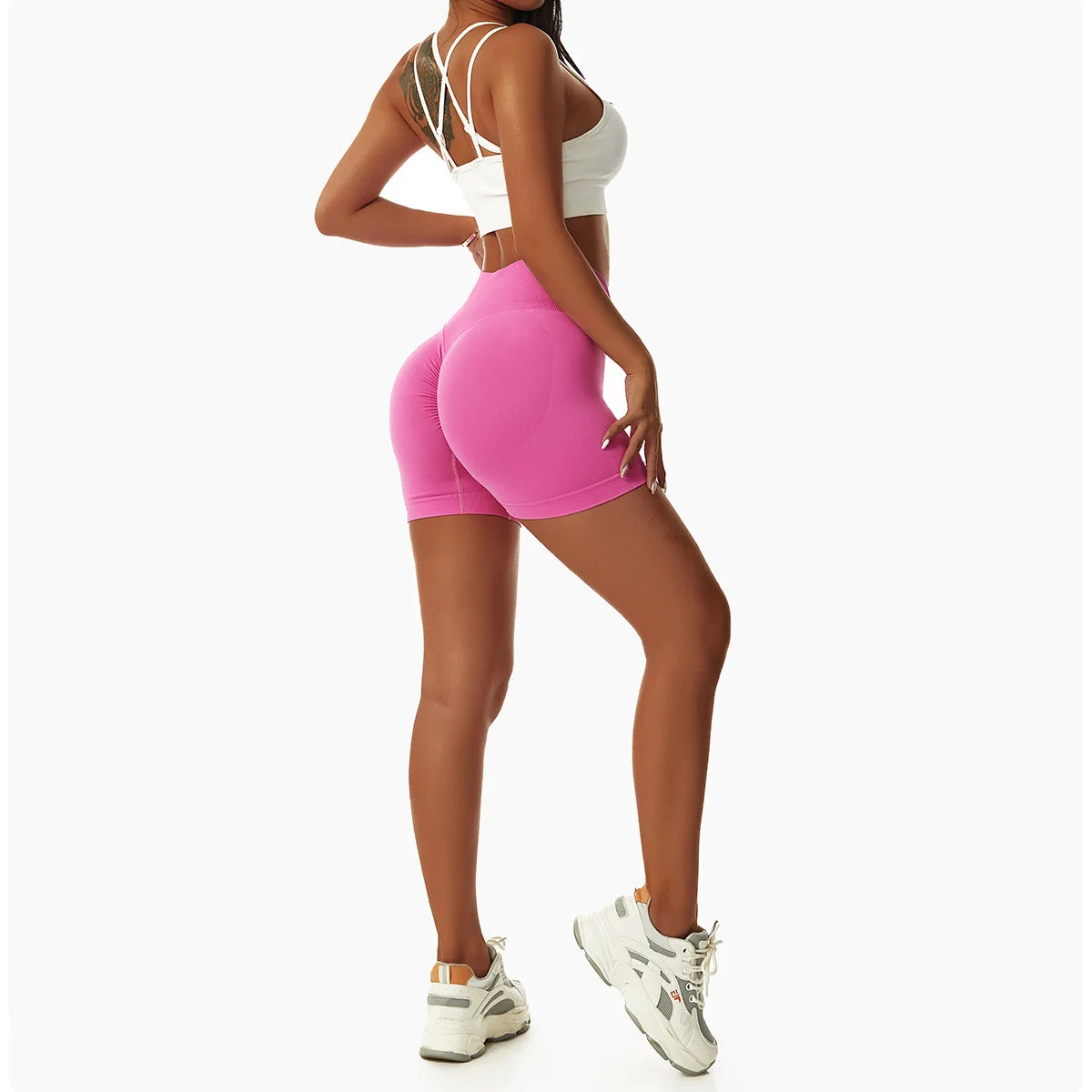 Summer Seamless Yoga Shorts High Waist Elasticity Sports Leggings Women Breathable Cycling Shorts Buttock Lift Gym Shorts Women