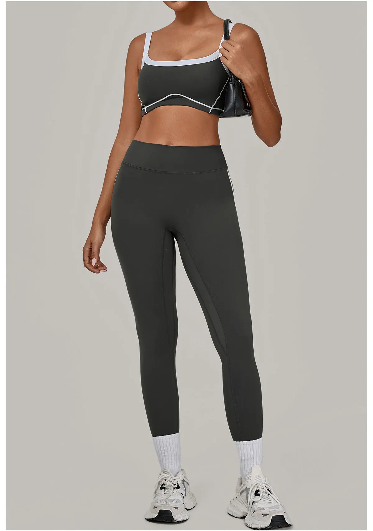 2PCS Yoga Suit Women Tracksuit Sports Bra High Waist Leggings Sports Outfit Gym Set Fitness Workout Clothes Running Sportswear