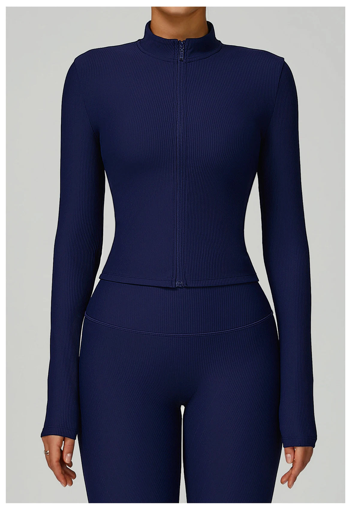 Yoga Jacket Women's Coat Standing Collar Yoga Long Sleeved Sports Jacket Running Training Fitness Top Gym Workout Running Tops