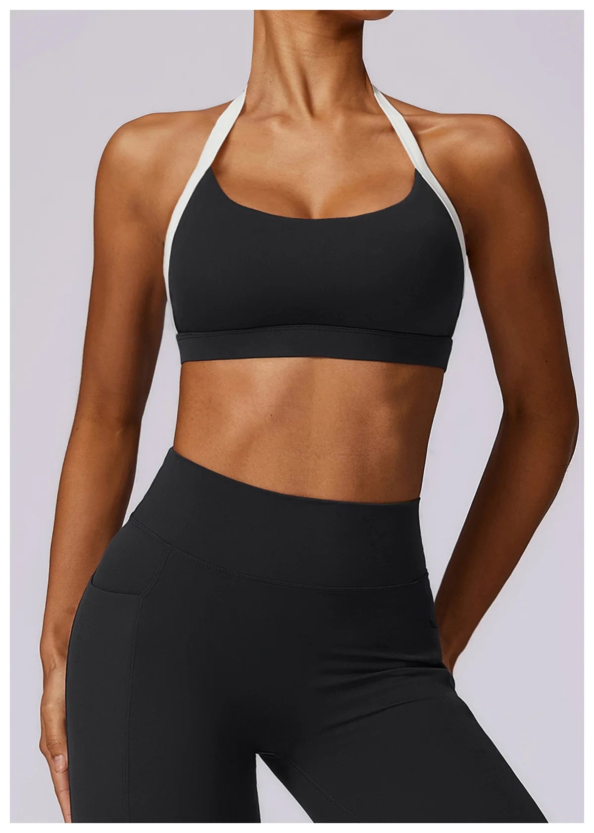 Women's Neck Hanging Back Beauty Yoga Bra Quick Drying Sports Underwear Gym Push Up Workout High-intensity Running Fitness Vest