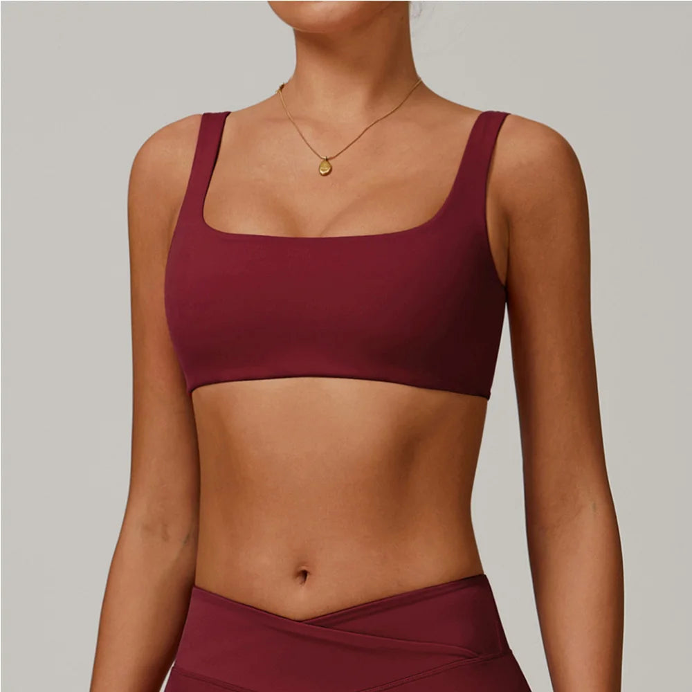 Women Breathable Sports Underwear Anti-Sweat Fitness Top Yoga Bra Running Top Push Up Sport Bra High Strength Gym Workout Top