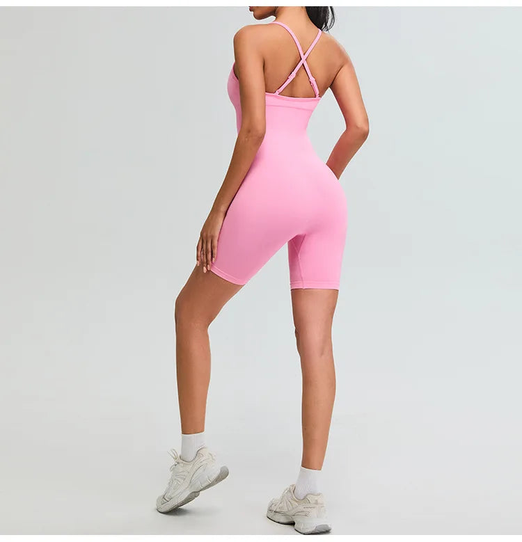 Women Gym Clothes Jumpsuit Fitness Rompers Suit Short Sets Sports Overalls for Woman Tracksuit Yoga Clothing Workout Sportswear