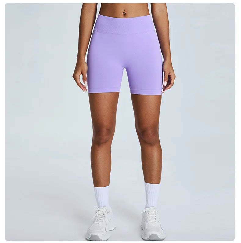 Seamless Yoga Shorts Women High Waist Workout Shorts Fitness Yoga Lift Butt Fitness Women Shorts Gym Short Running Sportswear