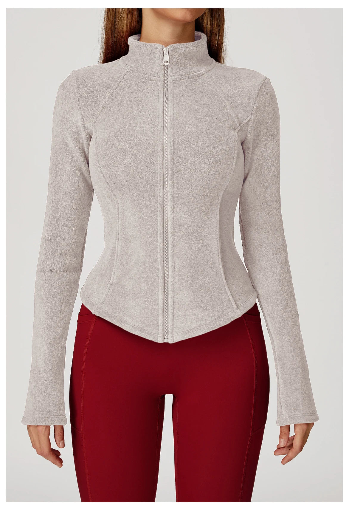 Winter Fleece Jacket for Women Yoga Long Sleeved Lamb Fleece Jacket Fleece Outdoor Top Thickened Warm Jacket for Women Top