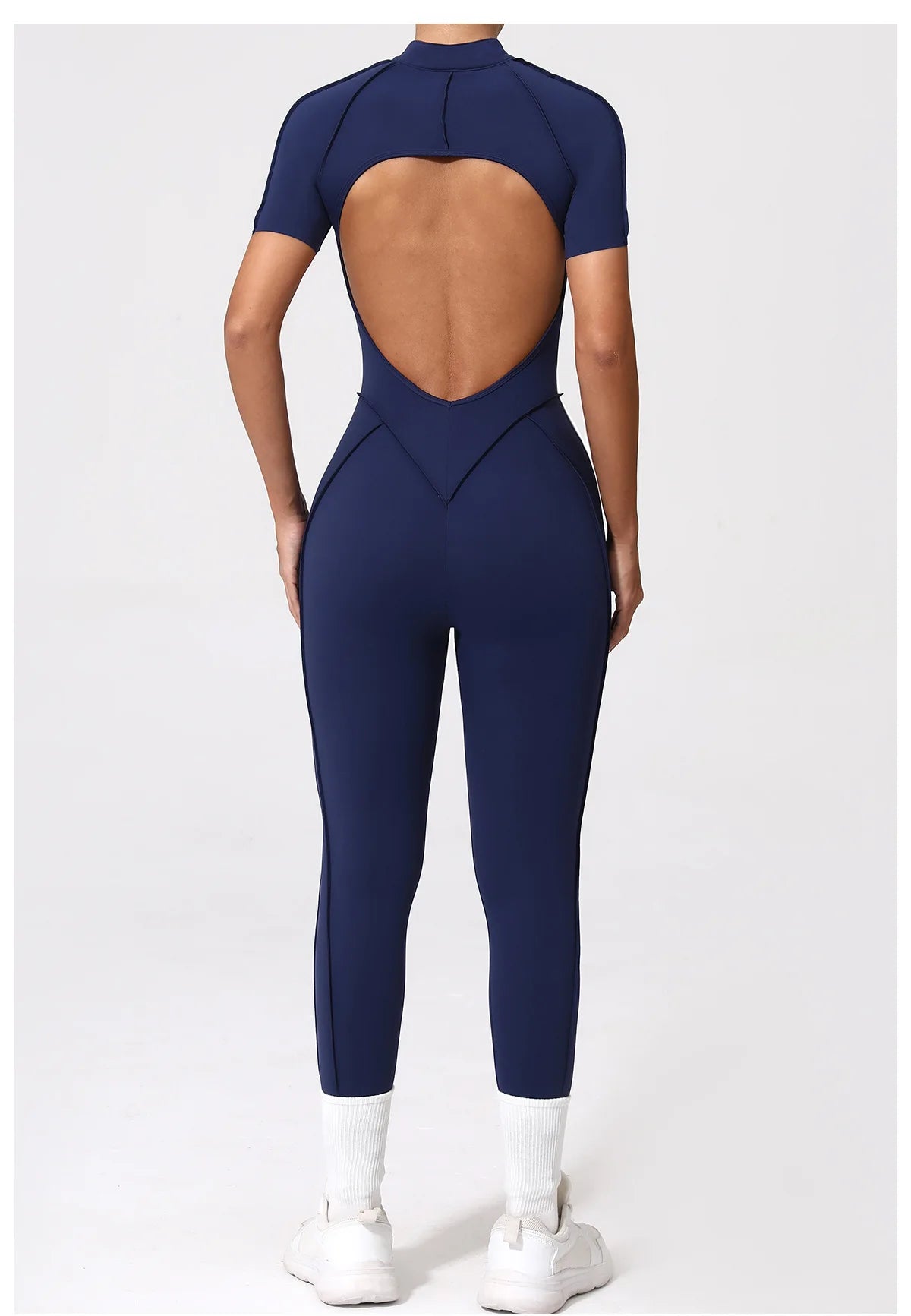 Gym Jumpsuit Women's Fitness Suit Zipper Long Sleeved Sets Sports Overalls for Woman Tracksuit Yoga Clothing Workout Sportswear