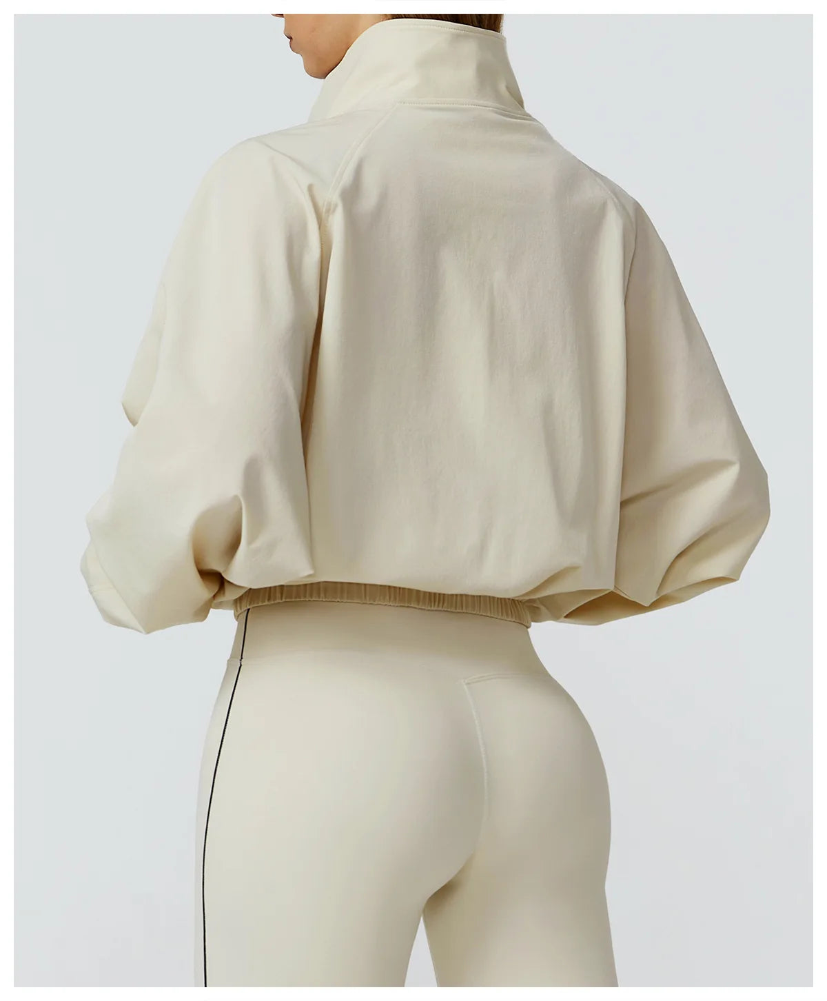 New Quick Drying Stand Up Collar Sports Jacket Women's Zipper Top Windproof Outdoor Running Fitness Long Sleeved Yoga Jacket