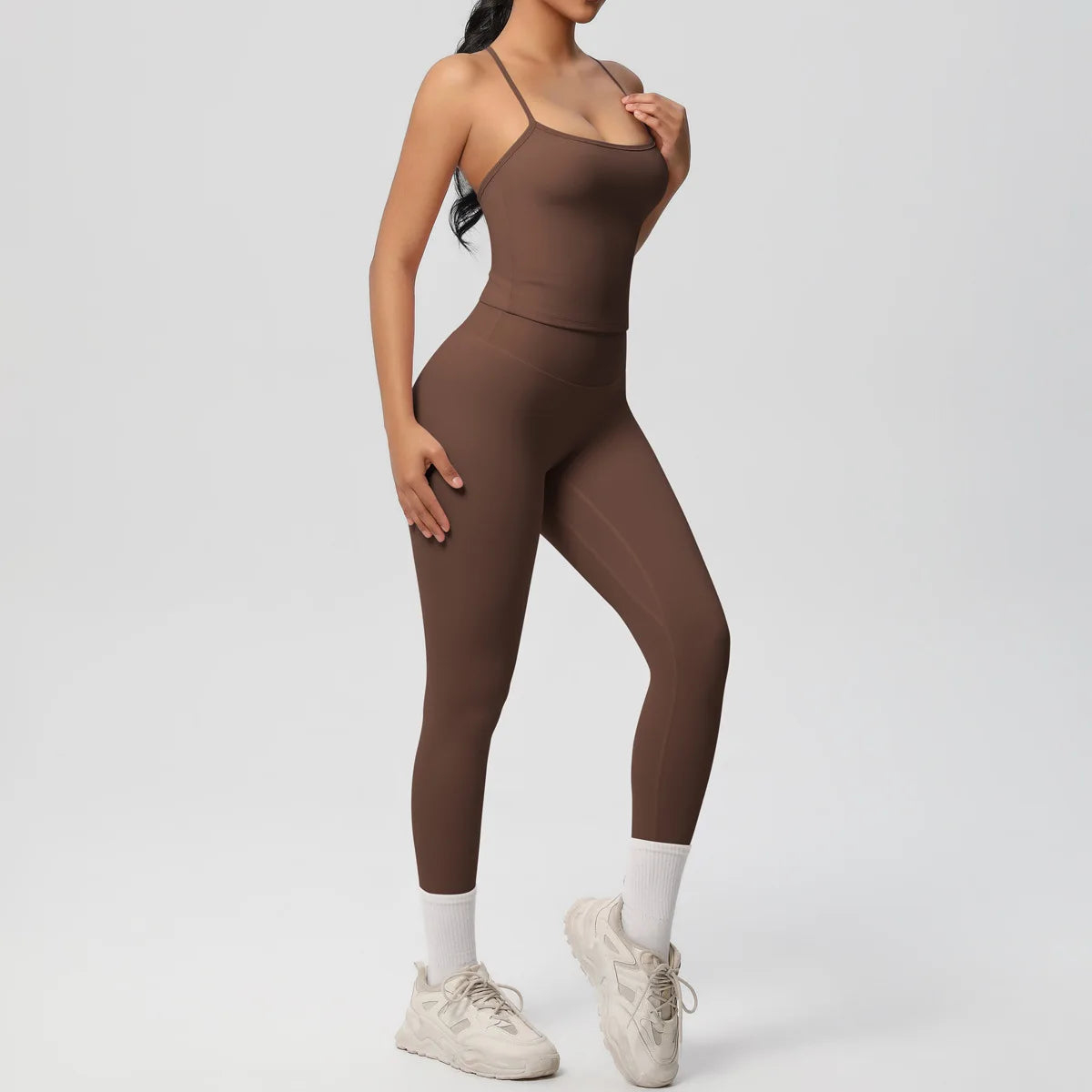 Yoga Outfits Women Tracksuit Fitness Suit Training Sleeveless Sport Gym Set Workout Overalls Sports Underwear Sportswear