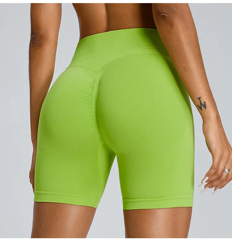 Seamless Yoga Shorts Women High Waist Workout Shorts Fitness Yoga Lift Butt Fitness Women Shorts Gym Short Running Sportswear