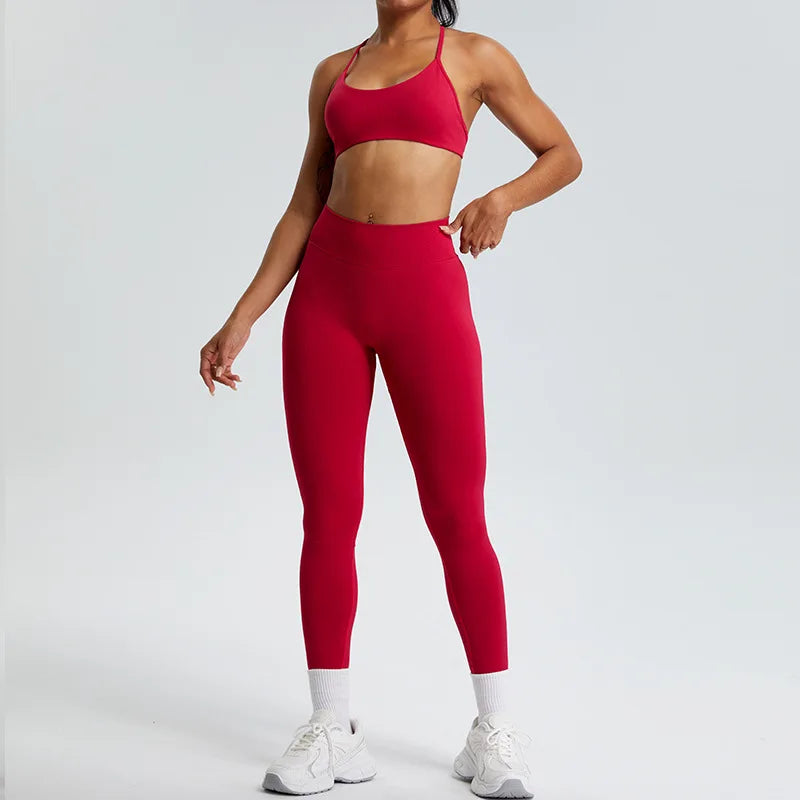 Seamless Yoga Pants Women High Waist Legging Ribbed Sport Gym Fitness Leggings Women Female Legging Tummy Control Running Tights