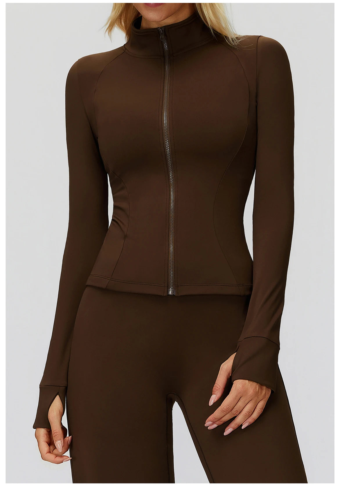 Zipper Long Sleeve Women Crop Tops Jacket Yoga T-shirts Solid Sports Top Running Shirts Sexy Quick Dry Fitness Gym Sport Wear
