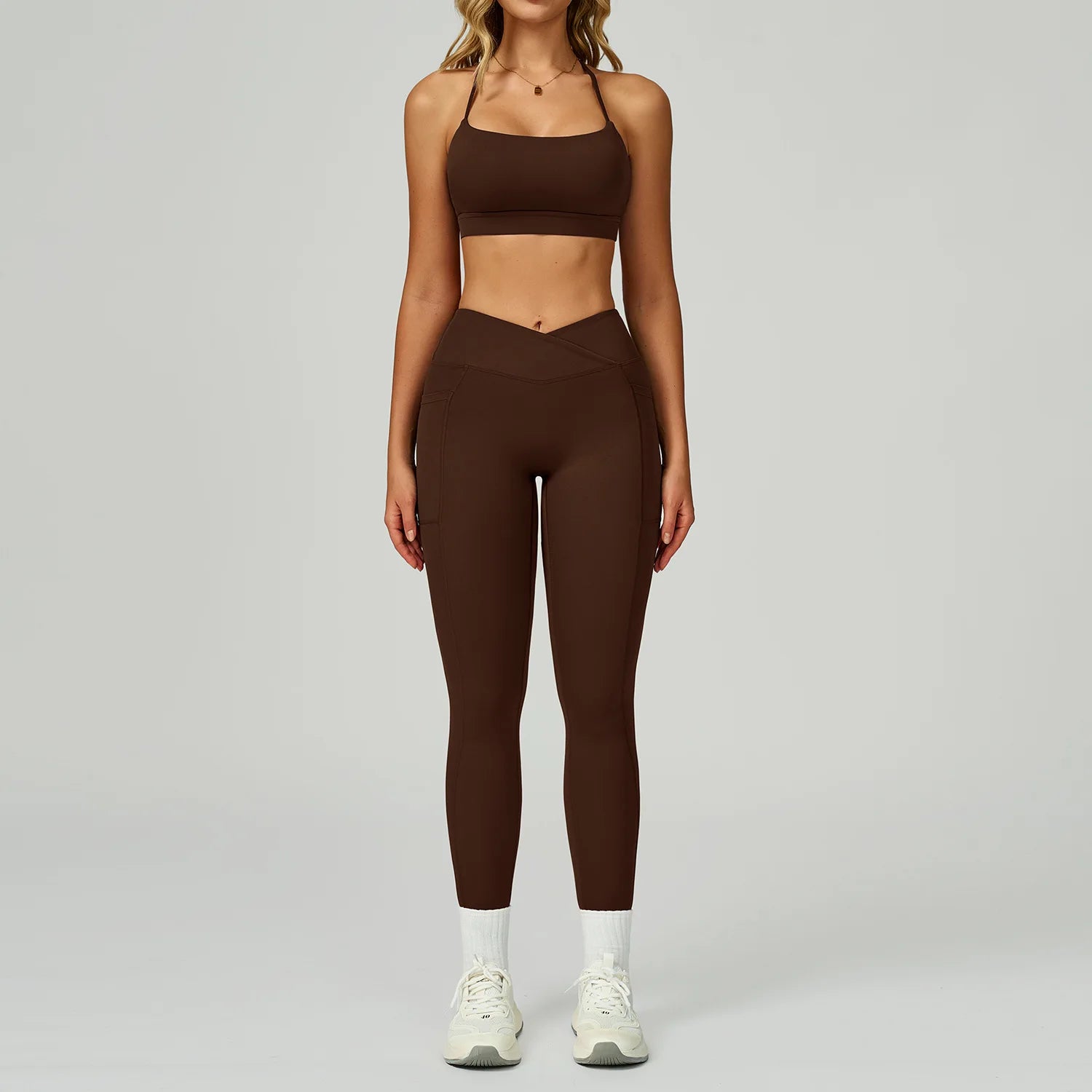Yoga Suit 2PCS Women Tracksuit Sports Bra High Waist Leggings Shorts Outfit Gym Set Fitness Workout Clothes Push Up Sportswear