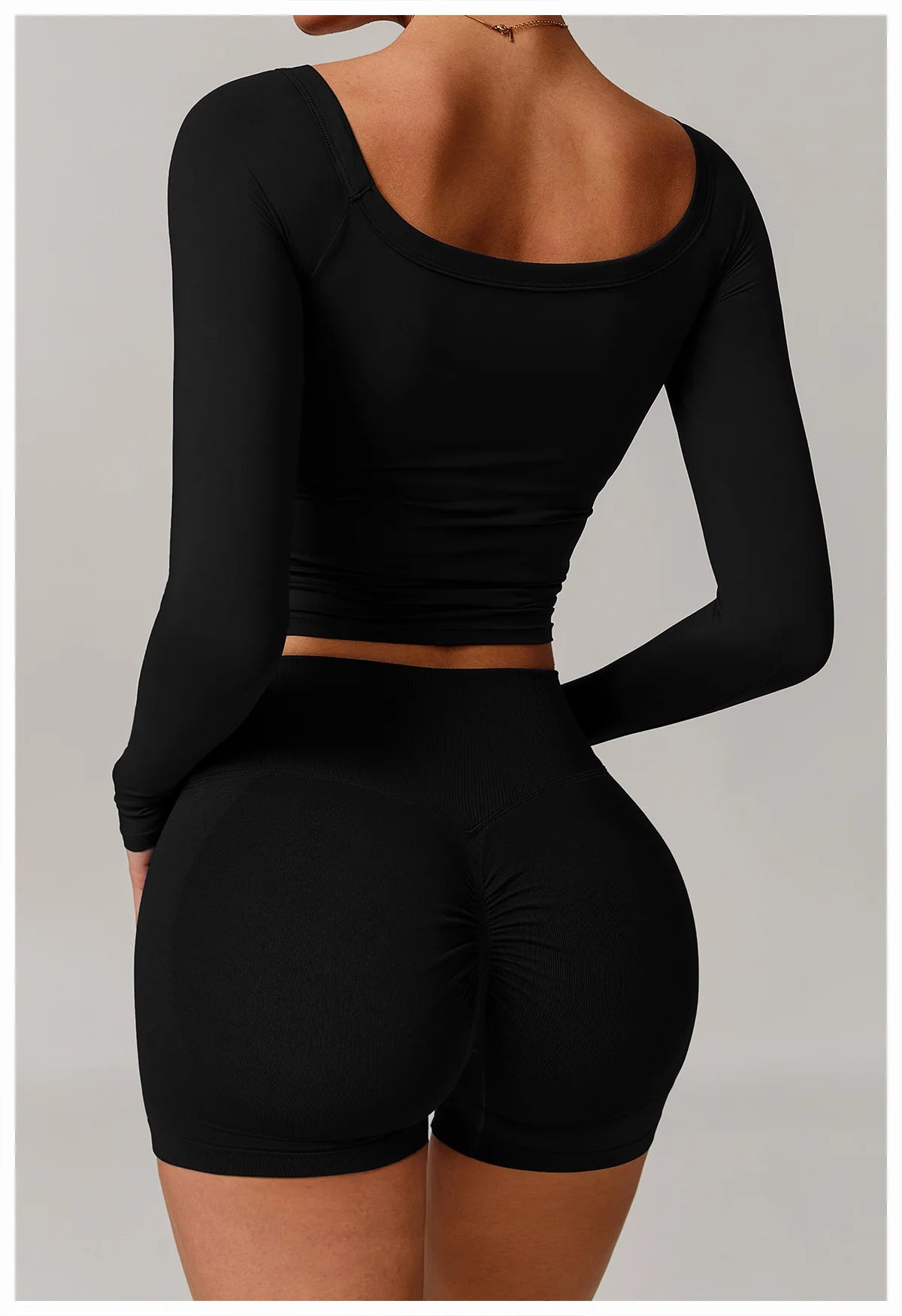 Sexy Yoga Shirts For Women Long Sleeve Fitness Running Push Up Gym Clothes Workout Dry Fit Breathable High Elastic Sports Top