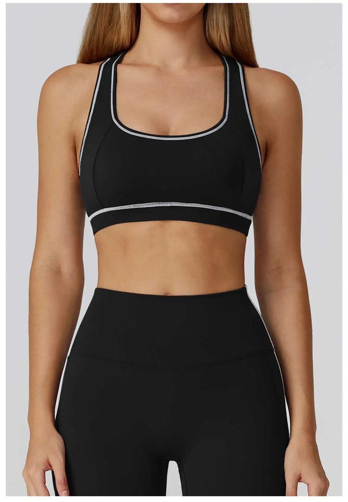 Fitness Top Women Breathable Sports Bra Anti-Sweat Yoga Bra Shockproof Crop Top Push Up High Strength Sport Bra Gym Workout Top