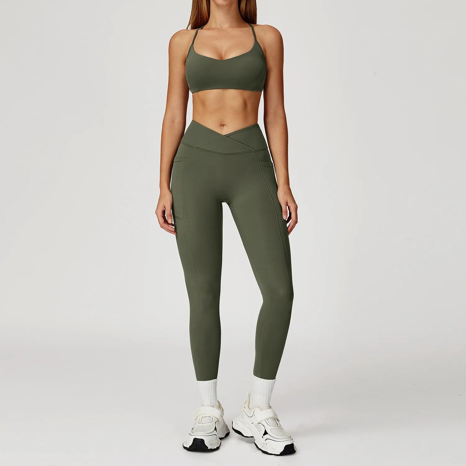 Women Tracksuit Yoga Set 2PCS Gym Workout Clothes for Female Push Up Bra High Waist Leggings Sexy Fitness Sportswear Sports Suit