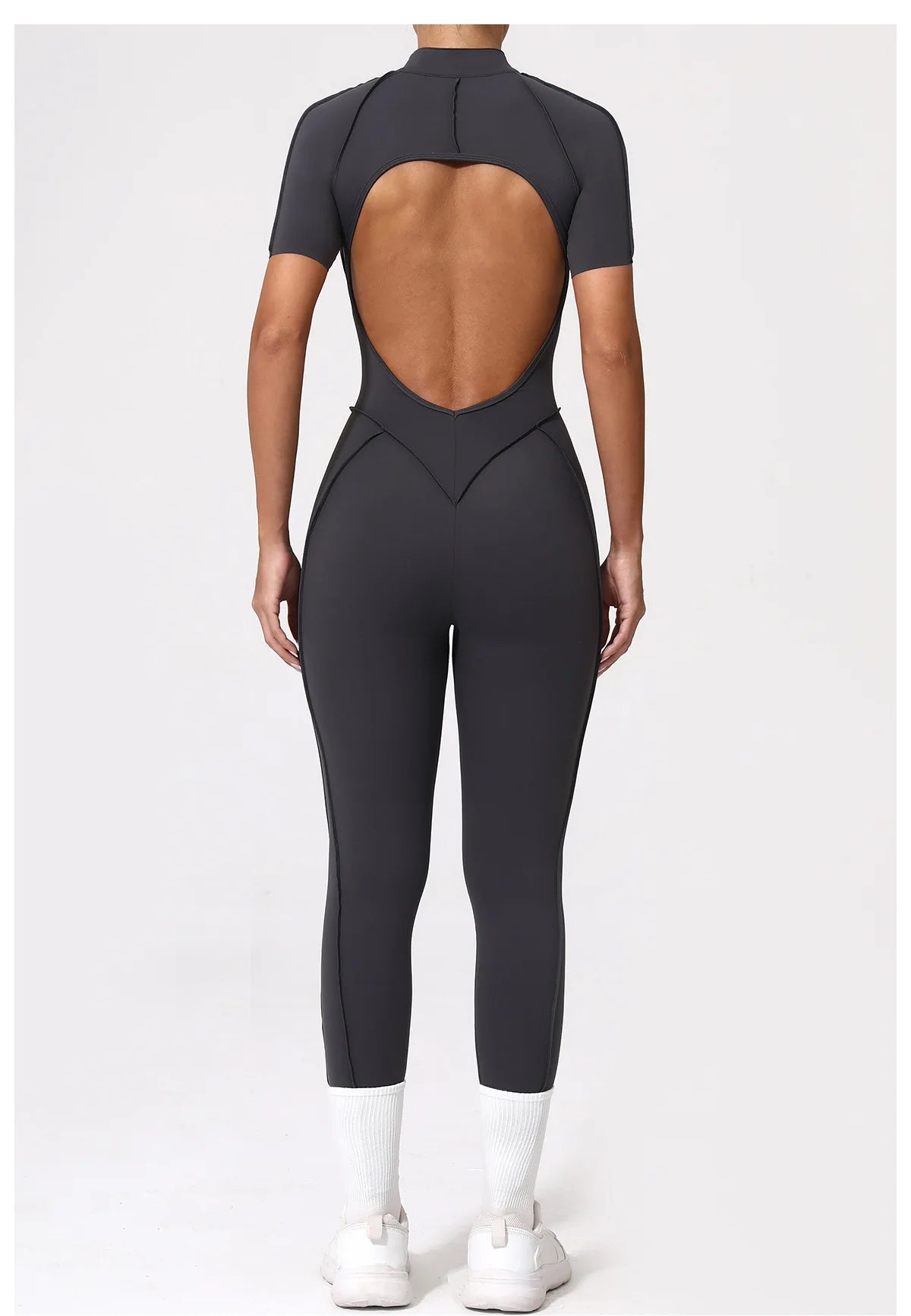 Gym Jumpsuit Women's Fitness Suit Zipper Long Sleeved Sets Sports Overalls for Woman Tracksuit Yoga Clothing Workout Sportswear