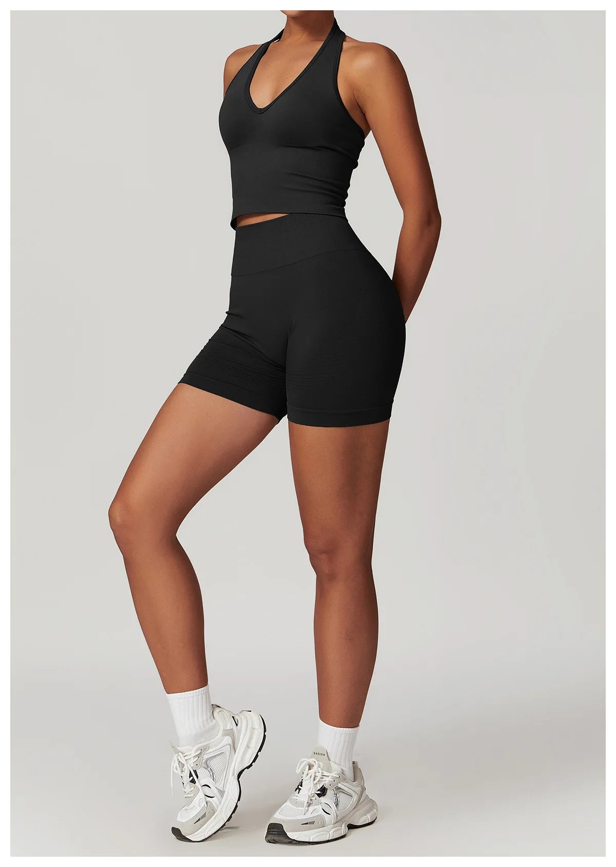 2PCS Seamless Women Tracksuit Yoga Set Workout Outfit Sportswear Gym Clothing Fitness Long Sleeve High Waist Legging Sports Suit