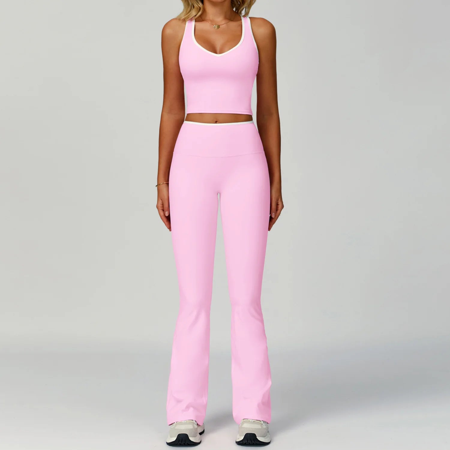 Gym Tracksuit Yoga Set 2 Pieces Workout Outfits Fitness Sportswear High Waist Leggings Sports Bra Athletic Wear Women Clothes
