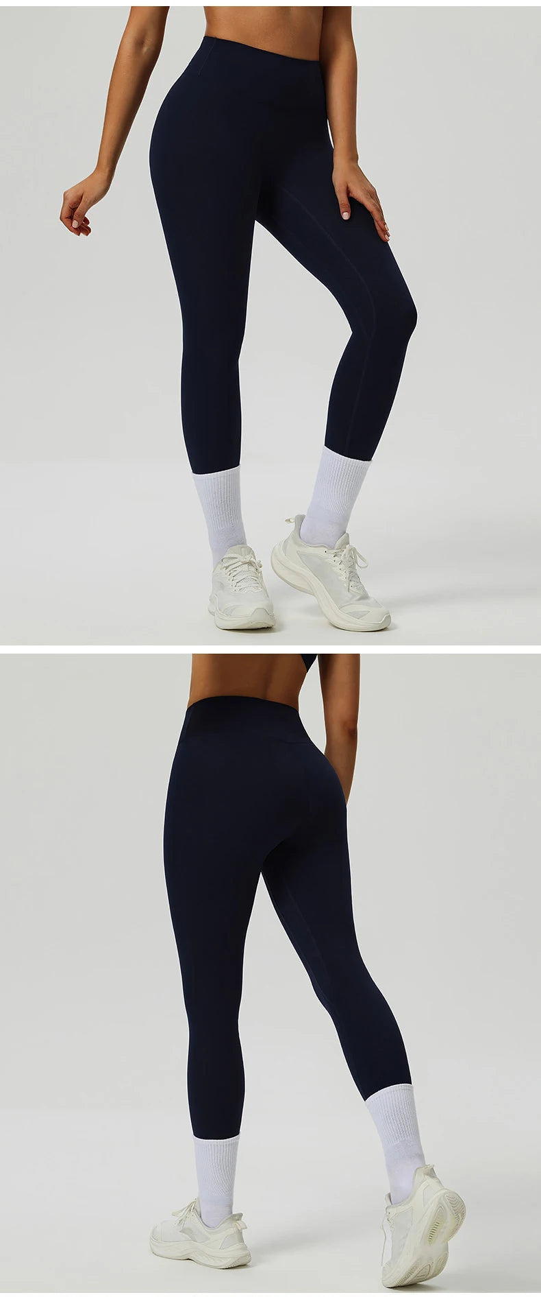 High Waist Solid Leggings Women Slim Tights Fitness Elastic Yoga Leggings Push Up Butt Knit Fashion Gym Push Up Workout Pants