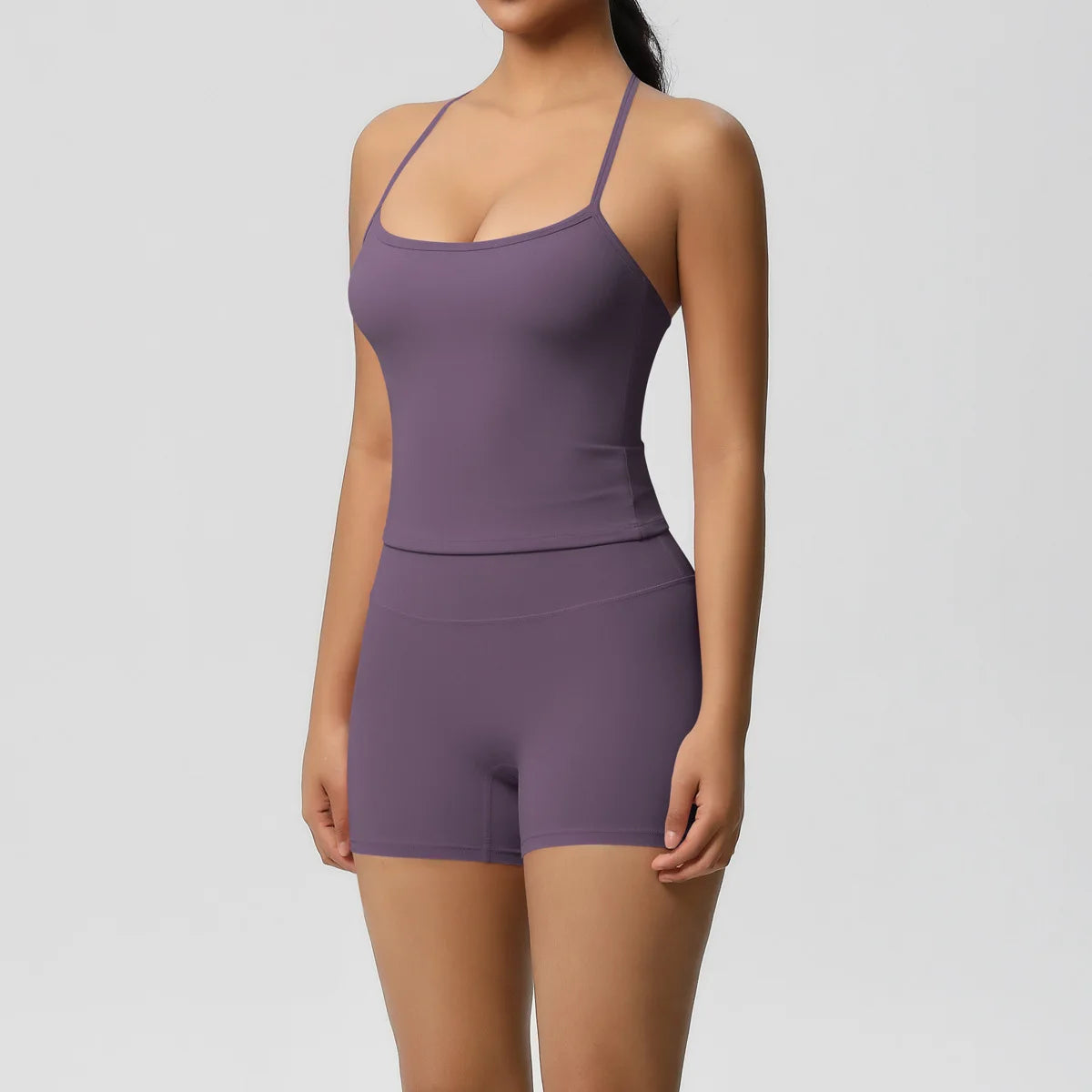 Yoga Sport Set Women Seamless Crop Top Bra Shorts Yoga Set Comfort Elastic Sportsuit Workout Outfit Fitness Gym Clothes