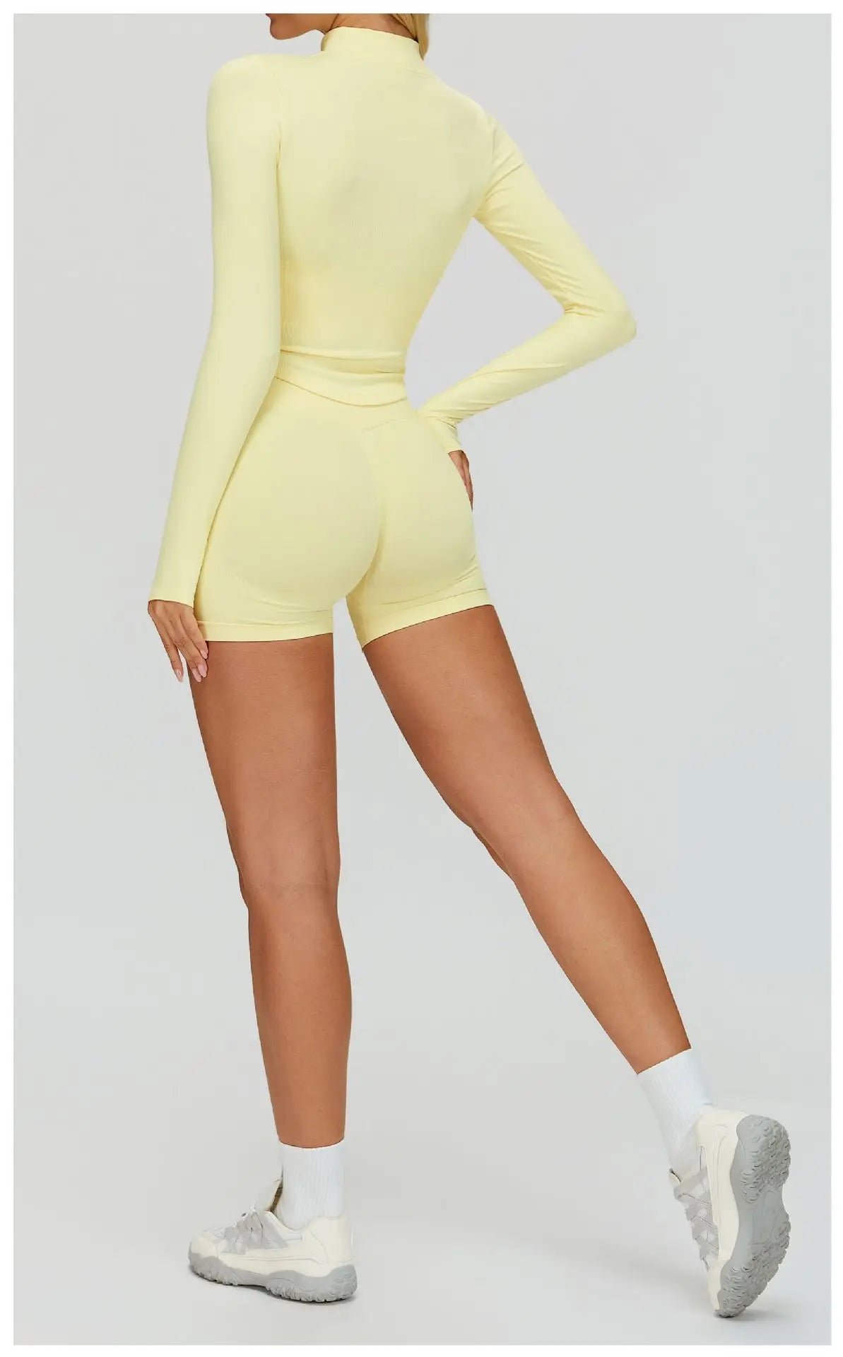 Seamless Outdoor Sports Long Sleeved Women Yoga Coat Quick Dry Zipper Cardigan Stand Up Collar Jacket Running Fitness Jacket Top