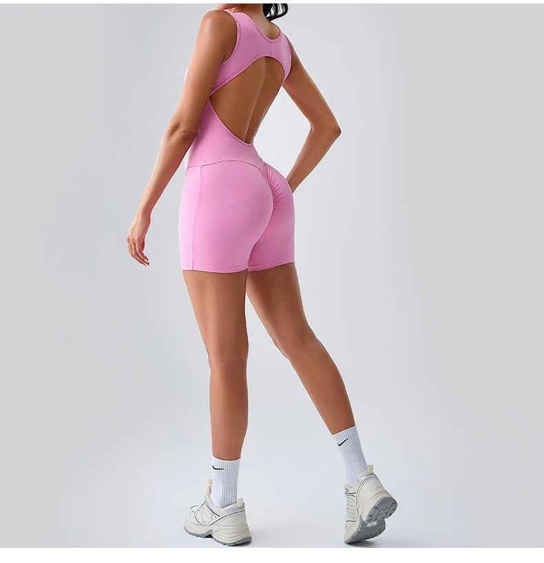 Women Rompers Tummy Control Butt Lifting Sports Shapewer Fitness Sports Bodysuit Yoga Suit Women's Gym PushUp Workout Clothes