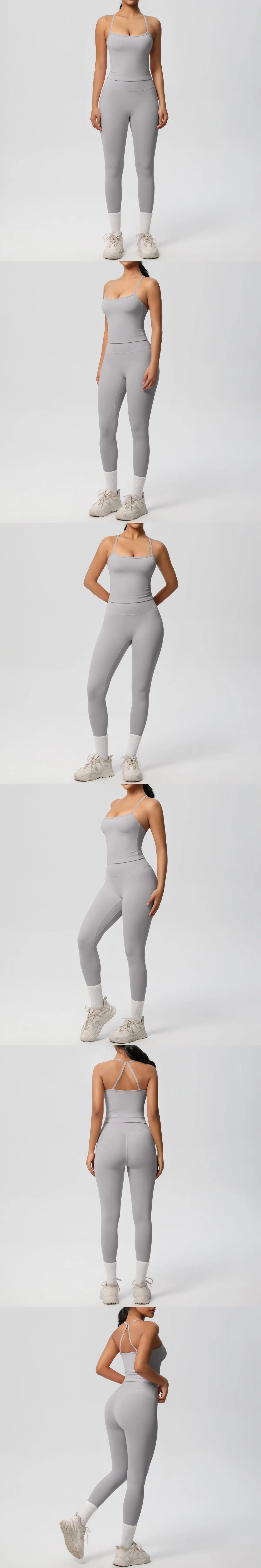 Yoga Outfits Women Tracksuit Fitness Suit Training Sleeveless Sport Gym Set Workout Overalls Sports Underwear Sportswear
