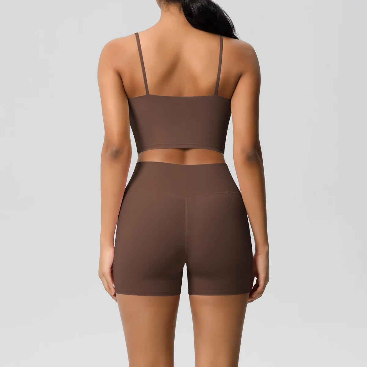 Yoga Sport Set Women Seamless Crop Top Bra Shorts Yoga Set Comfort Elastic Sportsuit Workout Outfit Fitness Gym Clothes