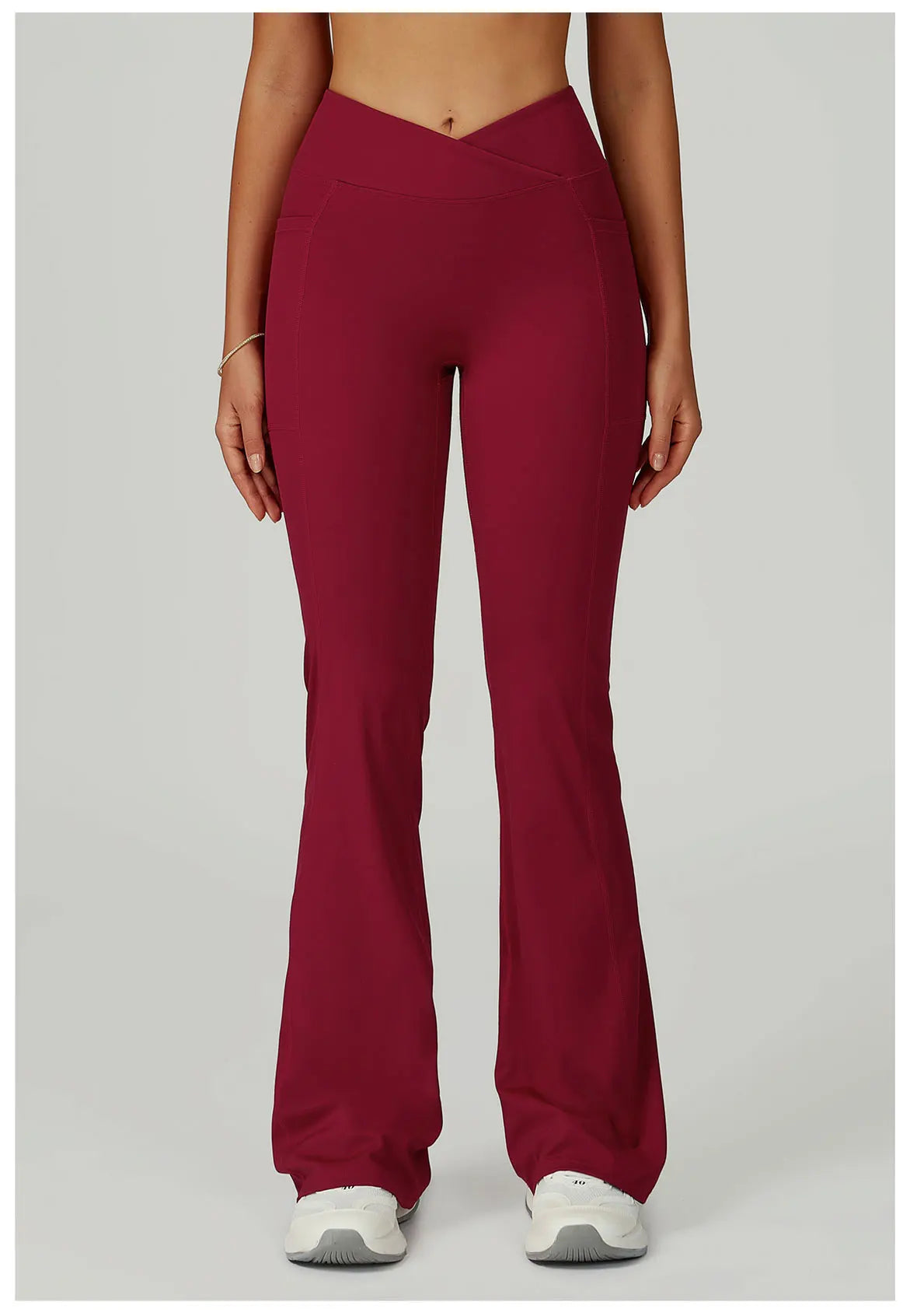 Flare Leggings Women Yoga Pants Bell-bottoms Yoga Trousers High Waist Fitness Pants Stretch Gym Casual Sports Wide Leg Pants