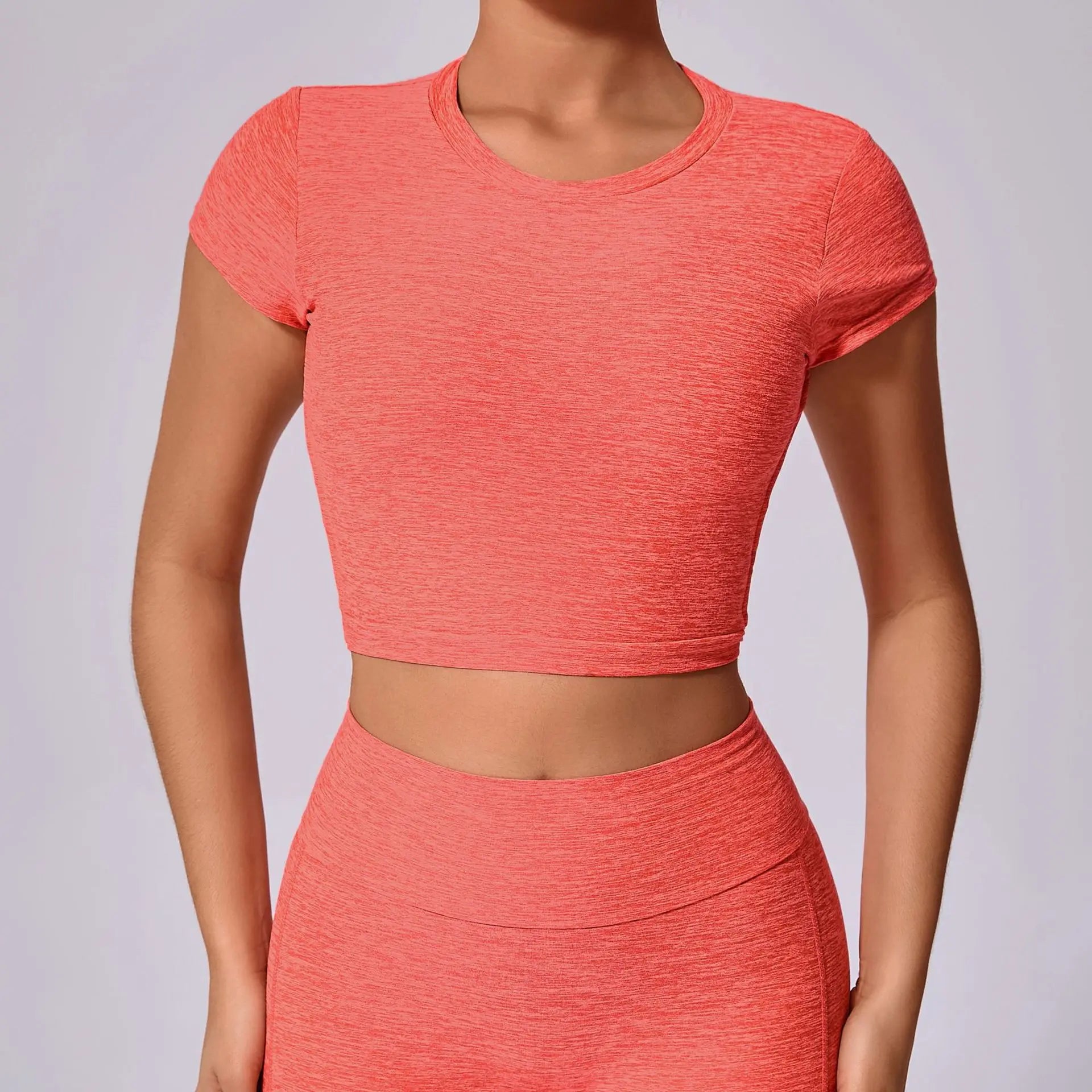 Hollow Beauty Back Crop Top Short Sleeve Workout Yoga Shirt Women Fitness Workout Tops Gym Clothes Sportswear Running T-shirts
